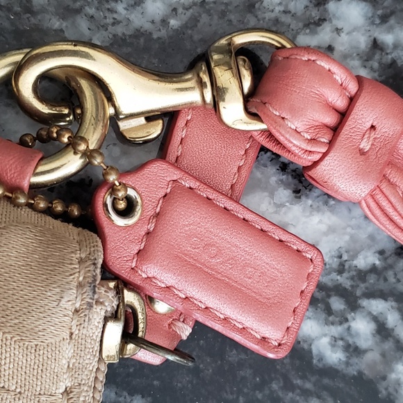 Coach Coral Pink Large Wristlet - Picture 3 of 6